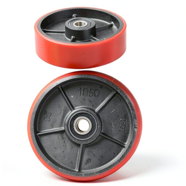 Pallet Jack Wheels VisHomeYard 7" x 2" PU Caster with 20mm Bearings-1