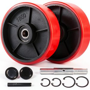 Pallet Jack Wheels VisHomeYard 7" x 2" PU Caster with 20mm Bearings-0