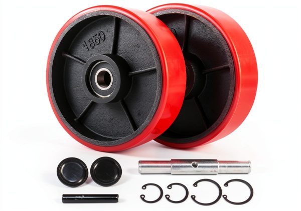 Pallet Jack Wheels VisHomeYard 7" x 2" PU Caster with 20mm Bearings-0