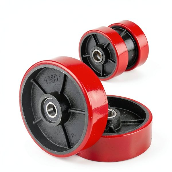 Pallet Jack Wheels VisHomeYard 7" x 2" PU Caster with 20mm Bearings-5