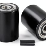 Pallet Jack Front Wheels 3x3.75" PU Tread Pair Bearings JackCraft-0