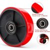 Pallet Jack Wheels VisHomeYard 7" x 2" PU Caster with 20mm Bearings-2