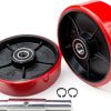 Pallet Jack Steering Wheels JackCraft 7x2" Poly Tread Red Bearings-3
