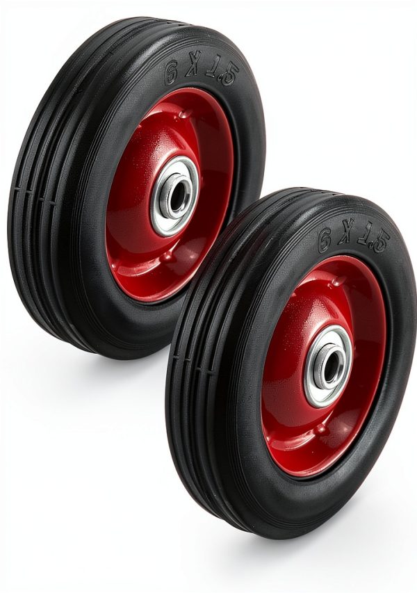 QWORK 2 Pack 6" x 1.5" Hand Truck Wheel with Ball Bearing, 132lb Load-0