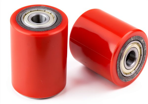 Pallet Jack Wheels 3 x 3.75" Pair by JackCraft PU Tread with Bearings-2