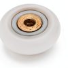 19mm Stainless Steel Shower Door Wheels 4pcs White Rollers YUANQIAN-2