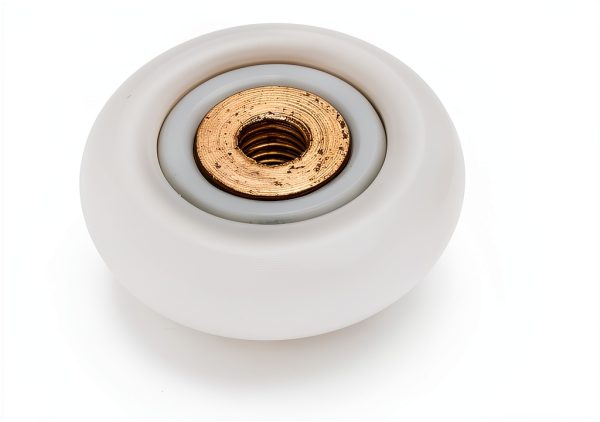 19mm Stainless Steel Shower Door Wheels 4pcs White Rollers YUANQIAN-2