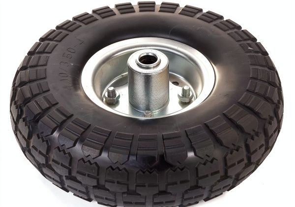 10 Inch Solid Rubber Wheels AR PRO 4-Pack Flat Free with 5/8" Bearings-3
