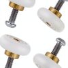 19mm Stainless Steel Shower Door Wheels 4pcs White Rollers YUANQIAN-3