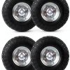 10 Inch Solid Rubber Wheels AR PRO 4-Pack Flat Free with 5/8" Bearings-0