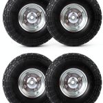 10 Inch Solid Rubber Wheels AR PRO 4-Pack Flat Free with 5/8" Bearings-0