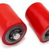 Pallet Jack Wheels 3 x 3.75" Pair by JackCraft PU Tread with Bearings-5