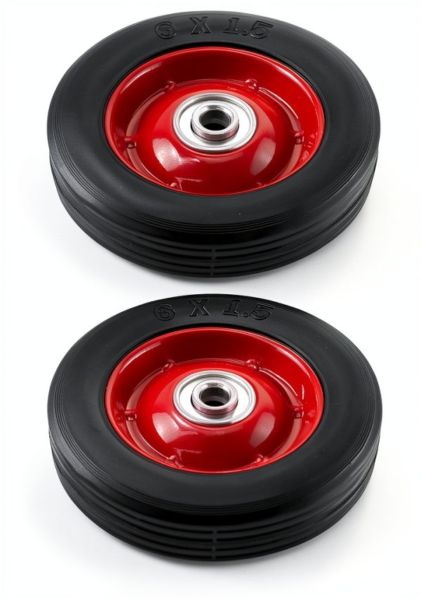 QWORK 2 Pack 6" x 1.5" Hand Truck Wheel with Ball Bearing, 132lb Load-5