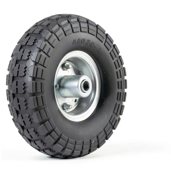 10 Inch Solid Rubber Wheels AR PRO 4-Pack Flat Free with 5/8" Bearings-4