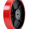 Pallet Jack Steering Wheels JackCraft 7x2" Poly Tread Red Bearings-1