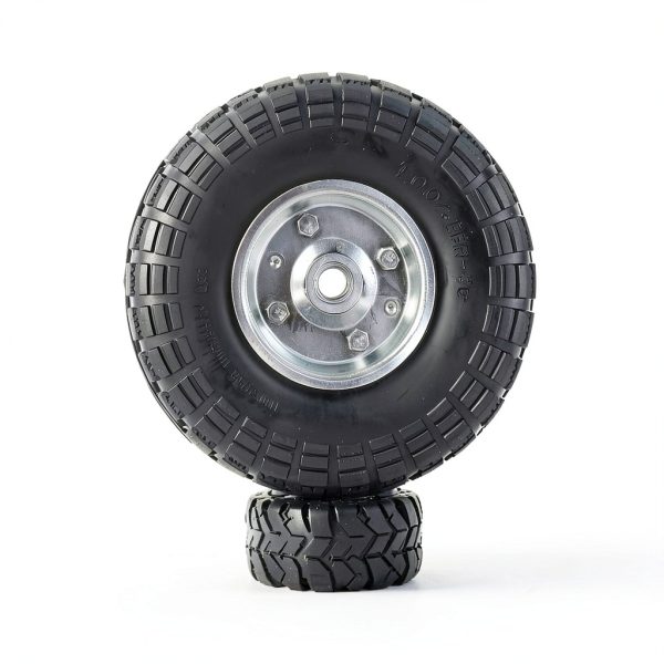 10 Inch Solid Rubber Wheels AR PRO 4-Pack Flat Free with 5/8" Bearings-1