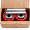 Pallet Jack Wheels 3 x 3.75" Pair by JackCraft PU Tread with Bearings-6